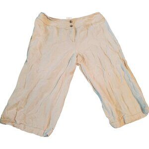 Vintage Beige Academia Cropped Pants Capris Grandpacore